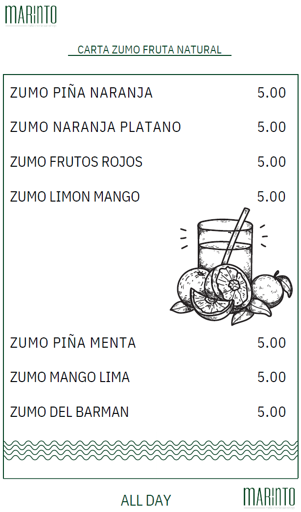 Marinto - Zumos Fruta Natural Interior