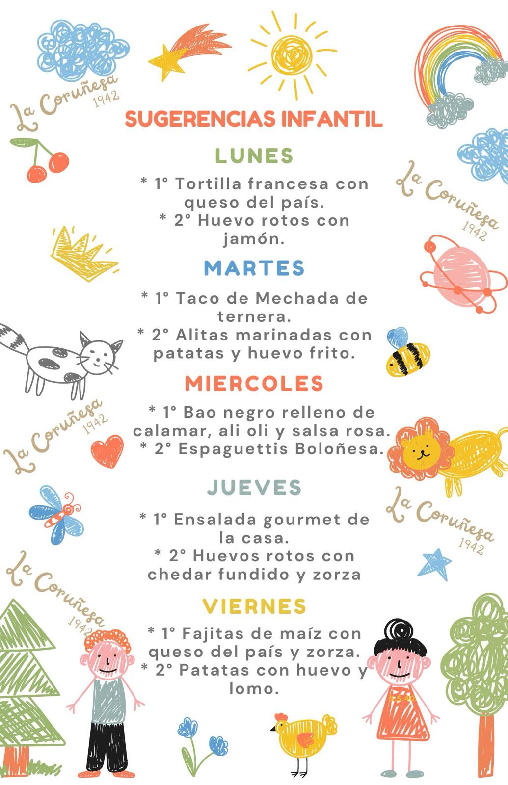 menu infantil